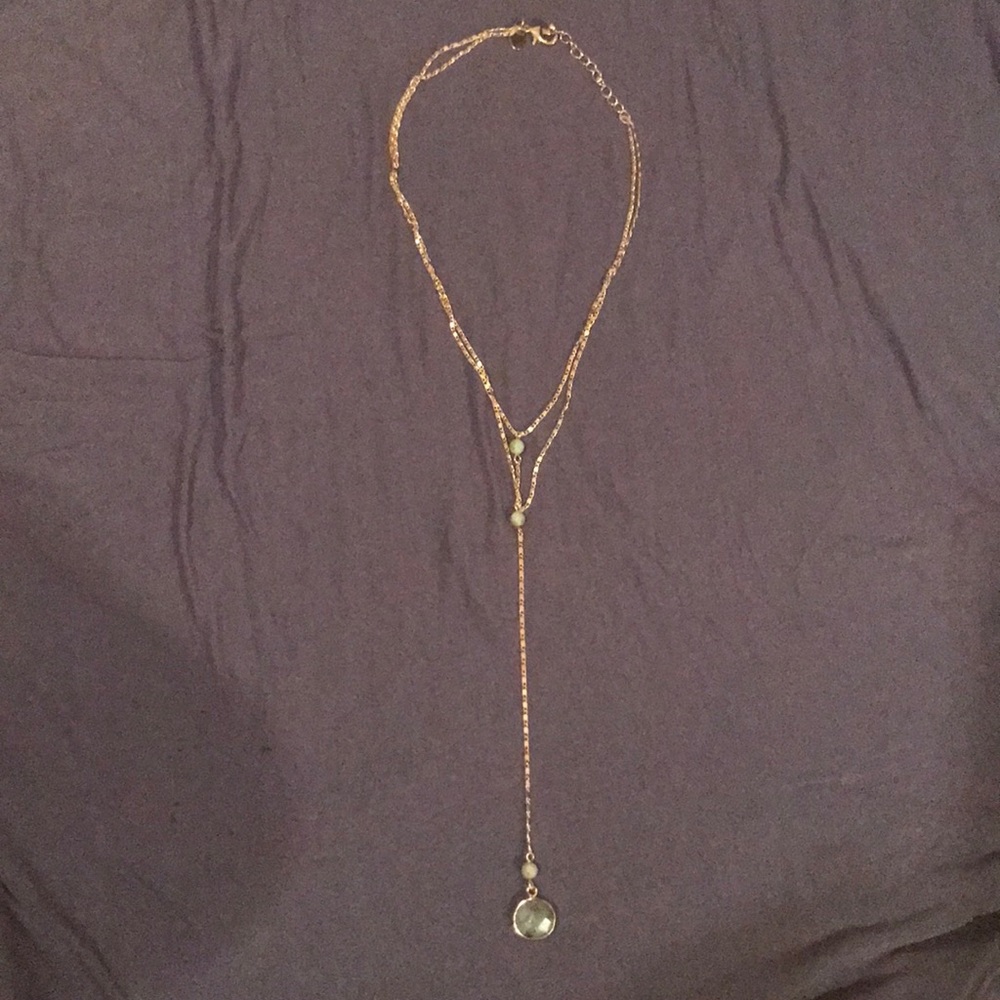 Gold and Tourquise layered necklace